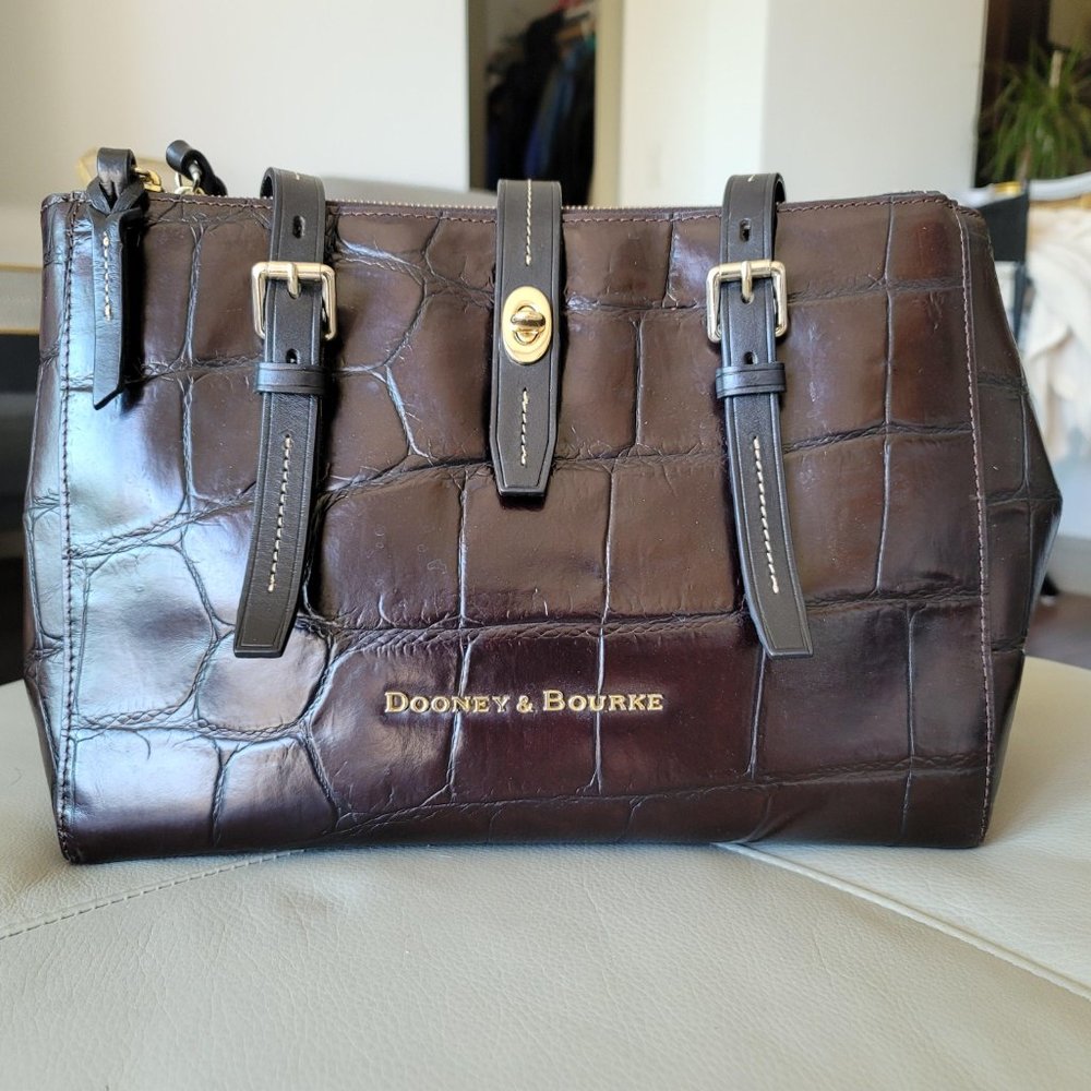 Dooney & Bourke Crocodile Black Satchel